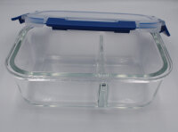 Glas-Frischhaltedosen mit 2 Fächern inkl. Deckel