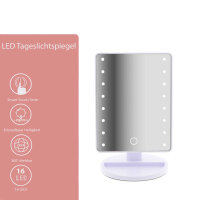 LED Tageslicht Kosmetikspiegel 180° drehbar 16 LED-Leuchten