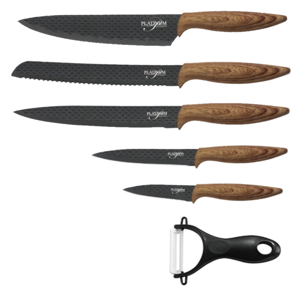 6 teiliges Messerset (5 Messer 1 Sparschäler)