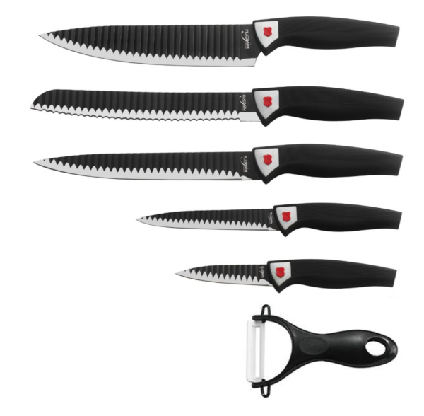 6 teiliges Messerset (5 Messer 1 Sparschäler)