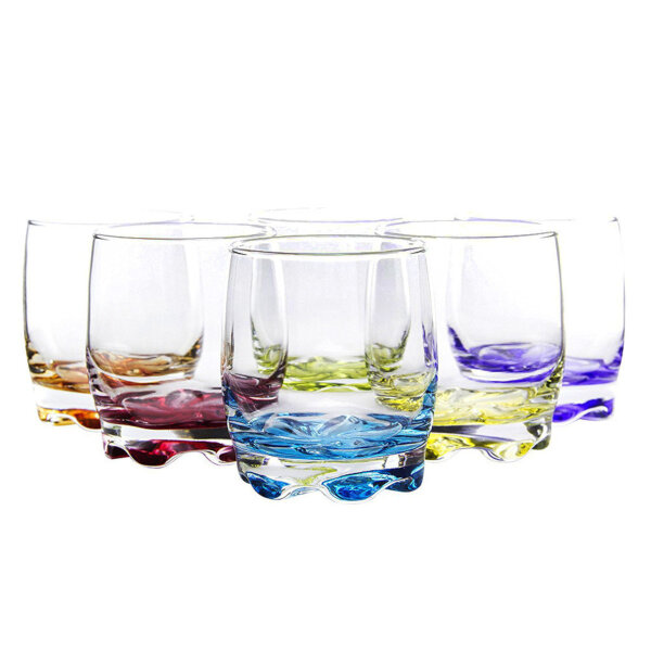 Saftglas Wasserglas Trinkglas 6er 290cc farbig Adora