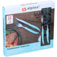 Alpina 12 tlg. Steakbesteck Steakmesser Steakgabel...